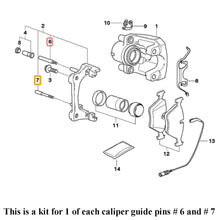 Load image into Gallery viewer, 1 Set Upper & Lower Front Brake Caliper Guide Pins 2002-16 BMW 1 3 5 6 7 M X Z
