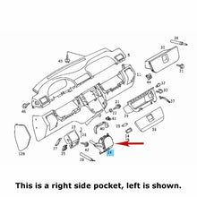 Load image into Gallery viewer, New Orion Grey Right Side Dash Pocket 2000-05 Mercedes ML 320 350 430 500 55 AMG