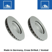 Load image into Gallery viewer, 2 X German Ate X Drilled Front Brake Rotor Disc 2000-02 Mercedes CL500 S430 S500