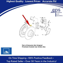 Load image into Gallery viewer, Pair Rear Coated Ate Brake Disc Rotors 97-03 BMW 5-Series 525i 528i 530i 540i