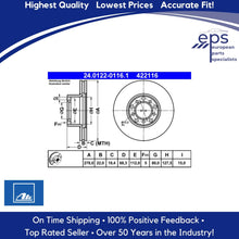 Load image into Gallery viewer, L & R Front Brake Disc Rotors Select 80-85 Mercedes SD SE SEL Ate 126 420 00 05