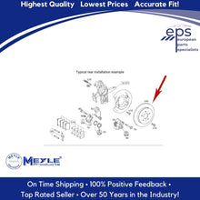 Load image into Gallery viewer, L & R Rear Brake Disc Rotors Select 1998-05 Mercedes ML Meyle 163 423 01 12
