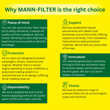 Load image into Gallery viewer, Particulate Cabin Filter 2000-05 Mercedes ML 320 350 500 55 163 835 00 47 MANN