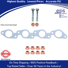 Load image into Gallery viewer, Exhaust Manifold Gasket with Lock Nuts Pipe Bolts 1984-85 Mercedes 190D 2.2