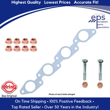 Load image into Gallery viewer, Exhaust Manifold Gasket with Lock Nuts Pipe Bolts 1984-85 Mercedes 190D 2.2