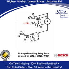 Load image into Gallery viewer, 4 X 80 Amp Glow Plug Strip Fuse Diesel Pre Glow 1980-91 Mercedes 190 240 300 350
