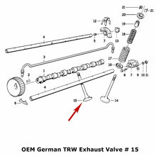 Load image into Gallery viewer, TRW Engine Exhaust Valve 1987-93 BMW 325 e es i iX is 525i 528e 11 34 1 708 896