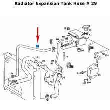 Load image into Gallery viewer, Coolant Expansion Tank to Bottom of Radiator Hose 1993-95 Mercedes W124 300 E320
