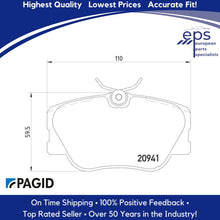 Load image into Gallery viewer, 1990-93 Mercedes 300TE 4Matic Front Brake Pad Set Pagid OEM 002 420 23 20