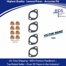 Load image into Gallery viewer, 1967-83 BMW 2002 320i Exhaust Manifold to Cylinder Head Gasket & Locking Nut Set