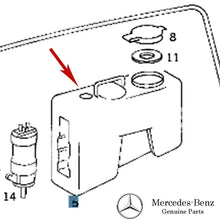 Load image into Gallery viewer, 1986-95 Mercedes 300TE E320 Wagon Rear Glass Wiper Washer Bottle 124 860 01 60