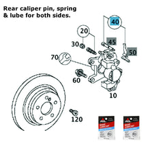 Load image into Gallery viewer, 98-11 Mercedes Rear Brake Caliper Pad Slide Pin Spring Kit & Lube 000 421 32 74
