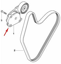 Load image into Gallery viewer, 02-08 Mini Cooper Water Pump Alternator Belt Tensioner & Pulley 11 28 1 482 199
