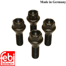 Load image into Gallery viewer, 1977-92 BMW 318 320 325 4 X Black Wheel Lug Bolt 12 X 1.5mm 36 13 6 781 150