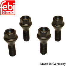 Load image into Gallery viewer, 1977-92 BMW 318 320 325 4 X Black Wheel Lug Bolt 12 X 1.5mm 36 13 6 781 150