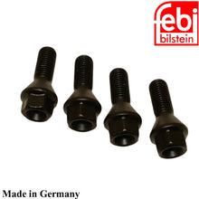 Load image into Gallery viewer, 1977-92 BMW 318 320 325 4 X Black Wheel Lug Bolt 12 X 1.5mm 36 13 6 781 150