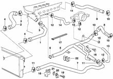 Load image into Gallery viewer, 1997-98 BMW 528i Expansion Tank to Heater Return Pipe Water Hose 11 53 1 744 054