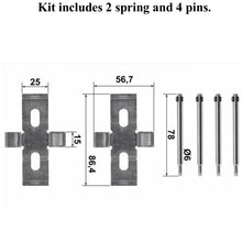 Load image into Gallery viewer, 80-85 Mercedes 280SE 300SD 450 SL 500 SEL Front Ate Brake Caliper Pin Spring Kit