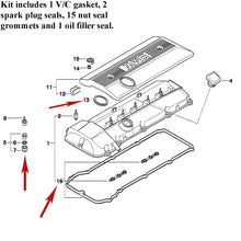 Load image into Gallery viewer, 1903-06 BMW 325 330 Ci  i xi  525 530 i X3 X5 Z4 Valve Cover Gasket Kit German