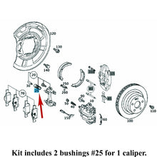 Load image into Gallery viewer, 00-13 Mercedes 320 350 430 500 550 Rear Brake Caliper Slide Pin Bushing Kit Ate
