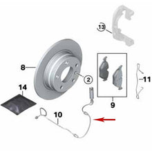 Load image into Gallery viewer, 2003-06 Mini Cooper and 2007-08 Cooper Convertible Rear Brake Pad Sensor BOWA