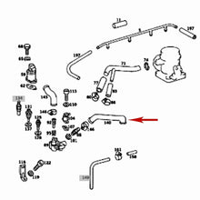 Load image into Gallery viewer, 1972-75 Mercedes 300 350 450 SL SE SEL Auxiliary Air Valve Hose 117 094 01 91 OE
