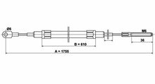Load image into Gallery viewer, Left or Right Emergency Parking Brake Cable 1977-83 BMW 320i OEM Gemo Germany