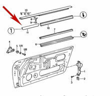 Load image into Gallery viewer, New Genuine Door Piping Seal 1984-94 Porsche 911 Cabrio Targa 911 531 297 40 01C
