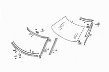 Load image into Gallery viewer, Windshield Top Center Chrome Molding New OE Mercedes 350SL 450SL 350 450 SL