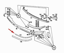 Load image into Gallery viewer, Front Upper Bumper Rubber Impact Strip Rail 760mm 1973 Mercedes W116 450 SE SEL