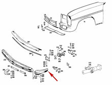 Load image into Gallery viewer, Left Front Bumper Rubber Corner End 1974-76 Mercedes 230 240D 280 280C 300D