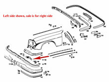Load image into Gallery viewer, Right Front Bumper Inner Bracket Mercedes 250S 250SE 280S 280SE 280SEL 300SEL