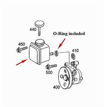 Load image into Gallery viewer, Power Steering Fluid Reservoir 1998-11 Mercedes CL CLK CLS E G ML 000 460 01 83