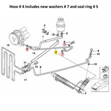 Load image into Gallery viewer, High Pressure Power Steering Hose Pump to Rack 1997-98 BMW 528i 32 41 1 094 841