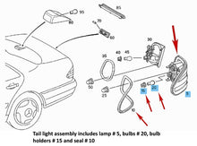 Load image into Gallery viewer, German OEM Left Outer Tail Light Assembly 1996-99 Mercedes E300 E320 E430 E55AMG