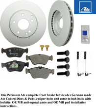 Load image into Gallery viewer, Complete Front Brake German Ate Coated Disc & Pad Kit Mercedes 1996-04 Mercedes