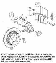 Load image into Gallery viewer, Premium Ate Complete Front Brake Disc & Pad Kit Mercedes 1990-95 Mercedes W129