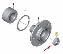 Load image into Gallery viewer, 24mm Rear Axle Shaft to Drive Flange Hub Locking Nut 1992-12 BMW 33 41 1 132 565
