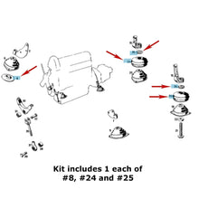 Load image into Gallery viewer, Motor Mount Mounting Parts Kit Boot Buffer Retainer 1958-63 Mercedes 190 220