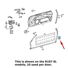 Load image into Gallery viewer, Front Door Weatherstrip Seal Retaining Rail Plastic Clip Set 1964-91 Mercedes