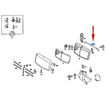 Load image into Gallery viewer, Radiator Grille Chrome Surround Shell to Hood Gasket 1984-93 Mercedes 190D 190E