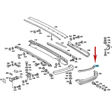Load image into Gallery viewer, OE Rear Bumper Left Inner Rubber Filler Panel 1974-81 Mercedes 380 450 SL SLC