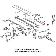 Load image into Gallery viewer, OE Rear Bumper Right Inner Rubber Filler Panel 1974-81 Mercedes 380 450 SL SLC