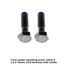 Load image into Gallery viewer, Set of 2 Front Brake Caliper Mounting Bolts Screws with Loctite 1984-20 Mercedes