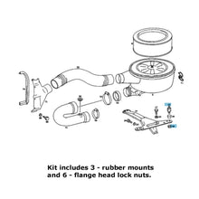 Load image into Gallery viewer, 3 X Air Filter Cleaner Bracket Mounts & Locking Nuts 1978-85 Mercedes 300D Turbo