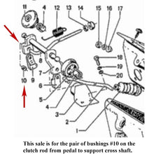 Load image into Gallery viewer, 2 X Clutch Pedal Rod to Support Cross Shaft Bushing 1964-76 BMW 1600 1602 2002