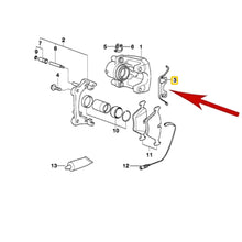 Load image into Gallery viewer, 2 X OEM Ate Rear Brake Pad Retaining Clip 1997-03 BMW E39 525i 528i 530i 540i