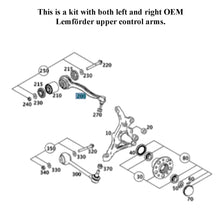 Load image into Gallery viewer, Pair OEM Lemförder Left & Right Upper Control Arms with Bushing 2001-20 Mercedes