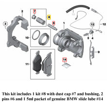 Load image into Gallery viewer, OEM Ate Rear Brake Caliper Guide Pin Bolt & Bushing & Lube Kit 1983-20 BMW Mini