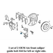 Load image into Gallery viewer, 4 X OEM Ate Front Brake Caliper Guide Pin Bolt 1996-14 Mercedes Benz C CL E SLK